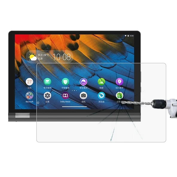 Lenovo Yoga Tab 5 10.1 Inç 9H HD Patlamaya Dayanıklı Temperli Cam Ekran Koruyucu