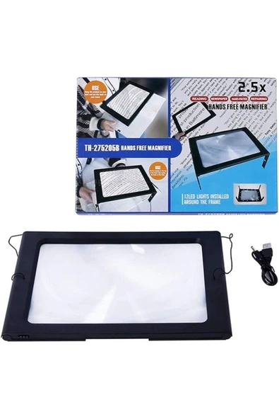 Bosile Led Işıklı , Ayaklı Ve Boyun Askılı 3x Büyütme Büyüteç Model By12 - 5