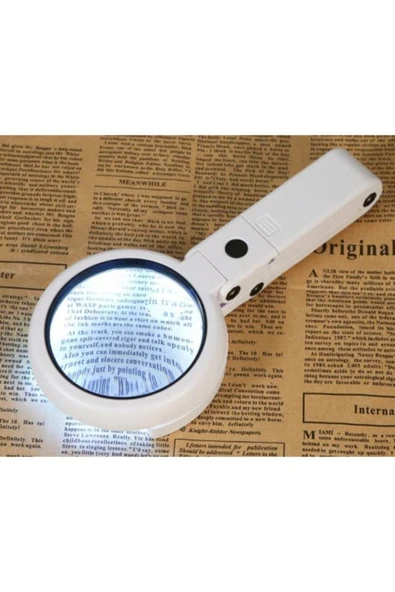 Bosile Katlanır 3,5x10x Masa Büyüteç Lup Mercek Çift Kademeli Led Işık - 3