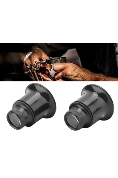 Nikula 1 Adet Kuyumcu Saatçi Büyüteci 20x Lüp Büyüteç Saat Takı Tamir Göz Mercek Makro Lens - 5