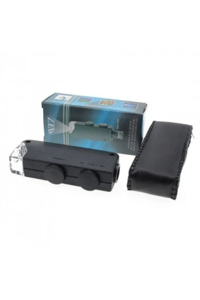 Nikula Cep Mikroskop Büyüteç - Mini 60x / 100x Zoom - Lens Odak Takı - Led Cep Mikroskop