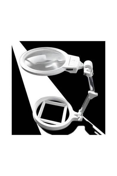 Bosile 130mm Masa Üstü Işıklı Büyüteç Çalışma Lambası Lup Mercek Akrobat Büyüteç - 2