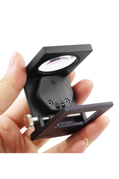 biyeniliklazim Mini lup Mercek Tekstilci Büyüteci Takı Taş Mücevher Büyüteci Işıklı Mercek 10x lup metal - Resim 6