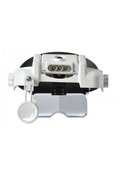 Bosile 3 Led Lambalı Şapka Tıp Büyüteç 3lensli