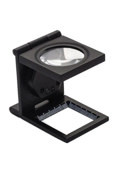 Nikula Led Işıklı Lup Mercek Metal Katlanır Ölçekli Kılıflı Büyüteç