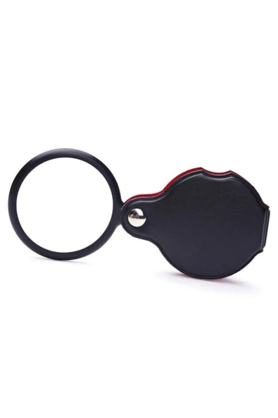 Bosile 6x Mini Cep Katlanır Büyüteç Deri Kılıflı Cam Lensli 45 Gr Okuma Lüp - 4