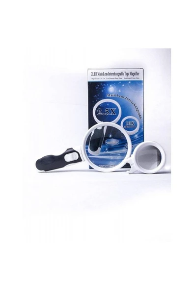 Nikula 2 Ledli Takı Büyüteci Çıkarılabilir Lens 2.5x 90mm - 3