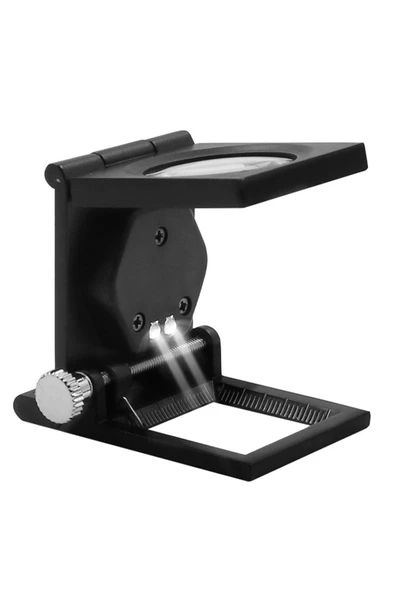 biyeniliklazim Mini lup Mercek Tekstilci Büyüteci Takı Taş Mücevher Büyüteci Işıklı Mercek 10x lup metal - Resim 2