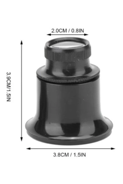 Nikula 1 Adet Kuyumcu Saatçi Büyüteci 20x Lüp Büyüteç Saat Takı Tamir Göz Mercek Makro Lens - 4