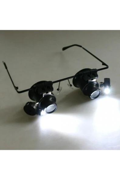 Bosile No.9892a-ıı Gözlük Tip Kuyumcu Saatçi Çift Led Işıklı 20x Büyüteci - 3