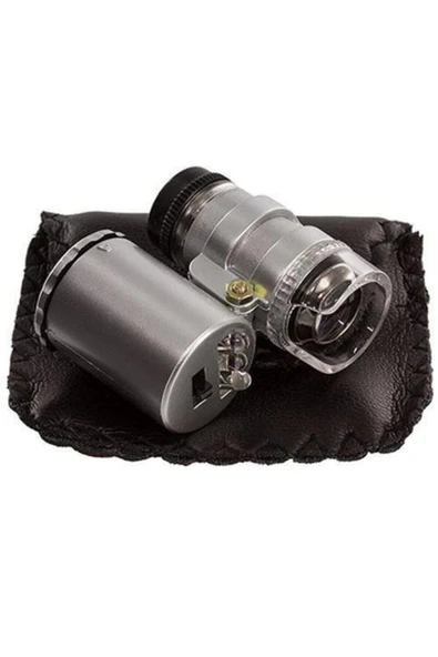 Bosile 60x Mini Cep Mikroskop Kuyumcu Büyüteç Led Işık - Resim 8