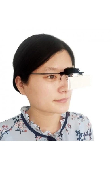 Bosile Işıklı Değişebilir 3 Lens Gözlük Büyüteç - 4