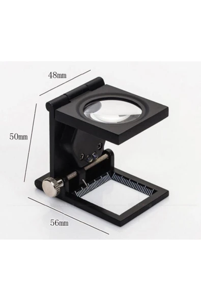 Nikula 10x Katlanır Sayaçlı Metal Lüp 28mm 2 Led Işıklı Büyüteç Tekstil - 2
