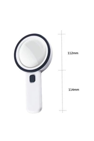 Nikula 30x 95 Mm Çift Hd Optik Cam Lens El Büyüteç 1 Uv 12 Led Işıklı - 4