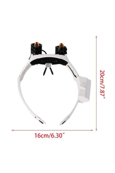 Nikula Gözlük Büyüteç Çift Led Işıklı 7 Lensli 3x 4x 5x 6x 7x 10x 15x - Resim 4