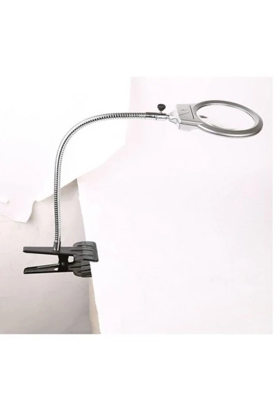 Nikula 2.5x90 Mm 5x24 Mm Büyüteç, Mandallı Metal Hortumlu Masa Üstü Büyüteç - Resim 5