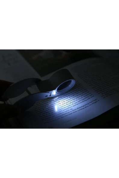 Bosile Mini 40x Lüp Led Işıklı Kuyumcu Katlanır Büyüteç Kutulu - 4