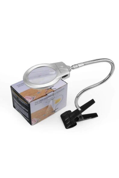 Bosile Mandallı Metal Hortumlu Masa Üstü Büyüteç 130 Mm - 5