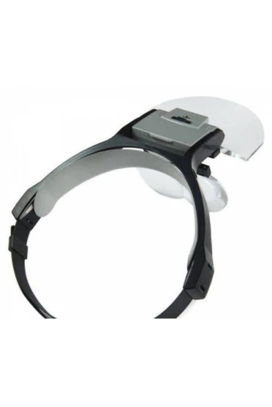 Bosile Mg81001-b2 Çift Lens Takmalı 5 Lensli Led Işıklı Şapka Tip Büyüteç - 3