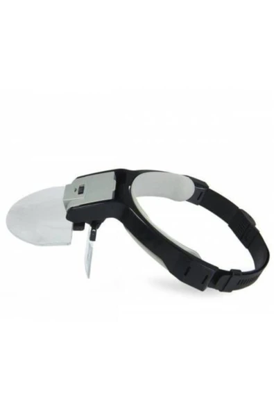 Bosile Mg81001-b2 Çift Lens Takmalı 5 Lensli Led Işıklı Şapka Tip Büyüteç - 2