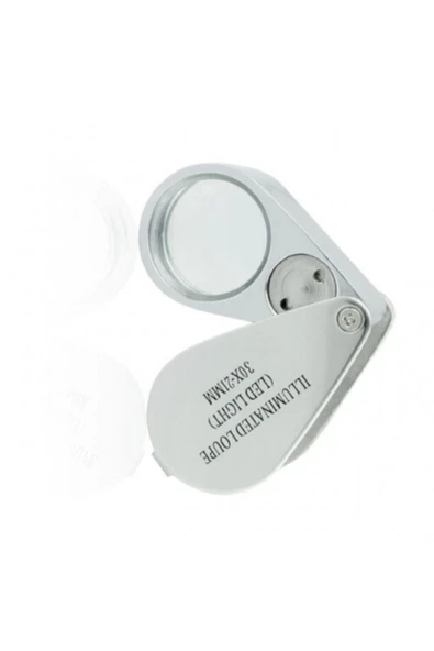 Bosile Mücevher,kuyumcu,tekstilciler,para Kontrol, Için Özel Kutulu Metal Işıklı Lup 30x21