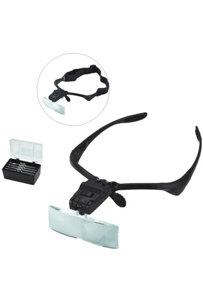 Nikula Işıklı Gözlük Büyüteç - 5 Farklı Lens - 6