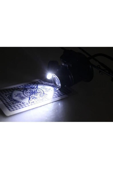 Nikula No.9892a Gözlük Tipi Işıklı Monoküler Büyüteç 20x16mm Optik Lens - 3