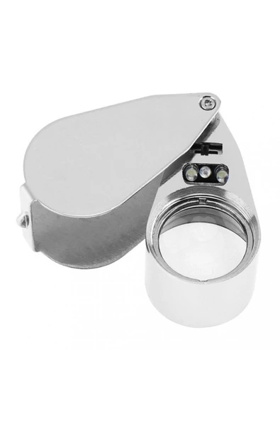 Nikula Mini Led Işıklı Büyüteç Full Çelik Büyüteç Lup Mercek Kuyumcu Büyüteci