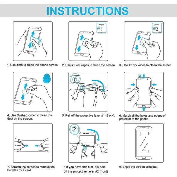 Microsoft Surface Go 2 Uyumlu 25 Adet 9H Sertlikte Patlamaya Dayanıklı Temperli Cam Ekran Koruyucu - 5