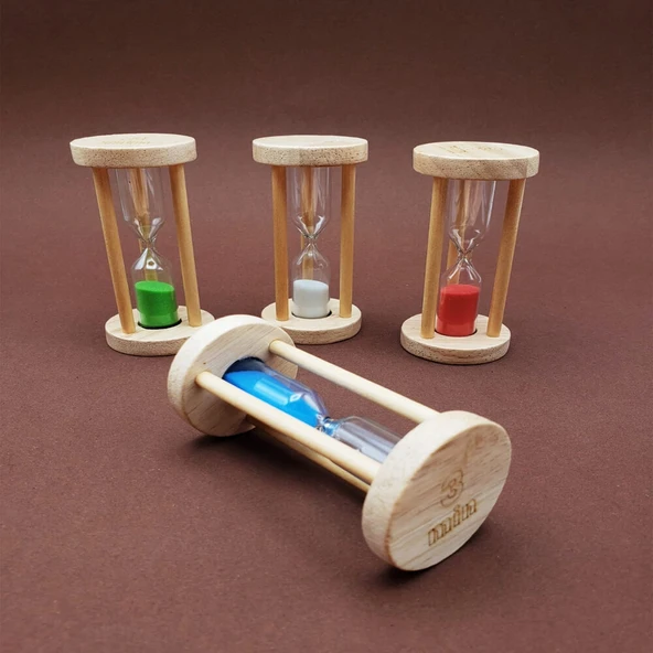 3 Dakikalık Ahşap Kum Saati ürün görseli