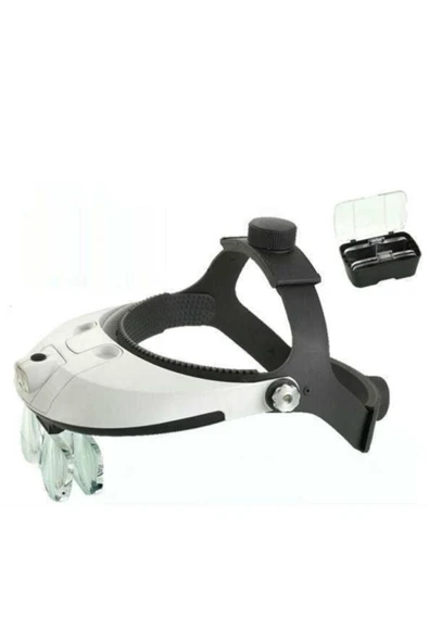 Bosile 5 Mercekli Çok Fonksiyonlu Başlık Tip Işıklı Büyüteç