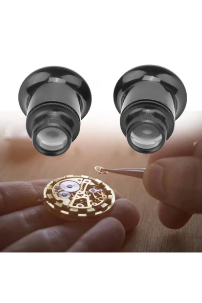 Bosile 1 Adet Kuyumcu Saatçi Büyüteci 20x Lüp Büyüteç Saat Takı Tamir Göz Mercek Makro Lens - Resim 2