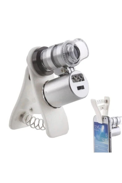 Bosile Büyüteç 60x Büyütme. Klipsli, Her Telefona Uyar