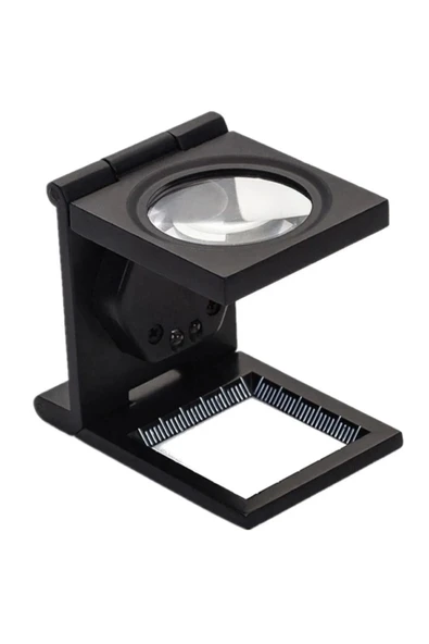 Bosile Led Işıklı Lup Mercek Metal Katlanır Ölçekli Kılıflı Büyüteç ürün görseli