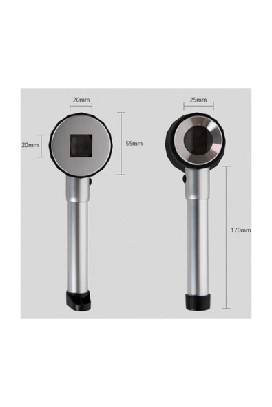 Nikula 10x Optik Ölçekli Metal El Büyüteç Cam Lens 3 Led Işıklı Fermuarlı Eva Çantalı - 2