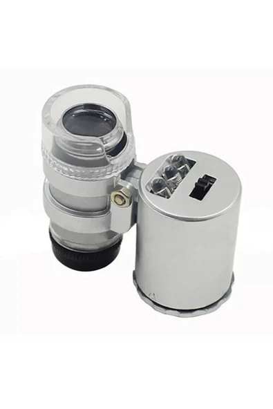 Nikula 60x Mini Cep Mikroskop Led+uv Işık Kuyumcu Antikacı Büyüteç 9882 - 2