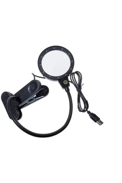 Bosile 12 Led Clipslı Işıklı Büyüteç,ışıklı Masa Lambası Çalışma Lambası - 2