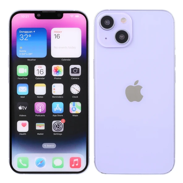 iPhone 14 Plus Mor Renkli Çalışmayan Sahte Ekranlı Gösterim Modeli - 2
