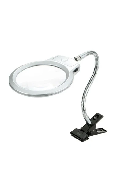 Nikula 2.5x90 Mm 5x24 Mm Büyüteç, Mandallı Metal Hortumlu Masa Üstü Büyüteç - Resim 8