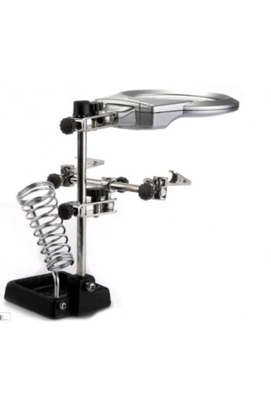 Bosile Masa Üstü 2x 6x Çift Kullanımlı Led Işık Büyüteç W/yardımcı Klip Lehimleme Istasyonu