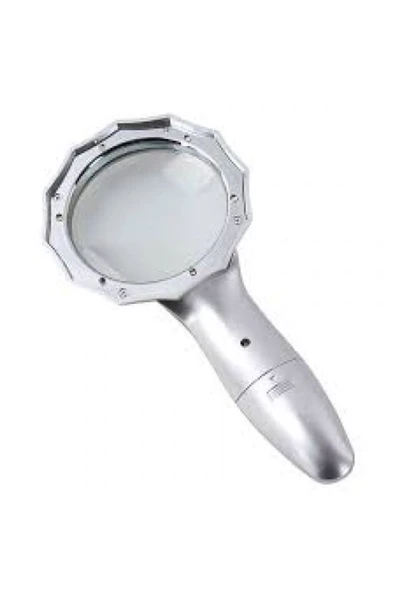 Nikula 4x 6 Led Işık Aydınlatma 75mm Optik Lens El Büyüteç - Resim 3