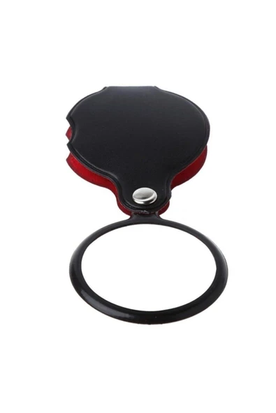 Bosile 6x Mini Cep Katlanır Büyüteç Deri Kılıflı Cam Lensli 45 Gr Okuma Lüp - 8