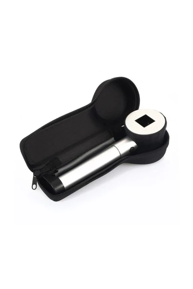Nikula 10x Optik Ölçekli Metal El Büyüteç Cam Lens 3 Led Işıklı Fermuarlı Eva Çantalı - 6