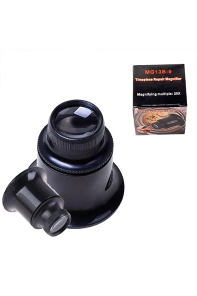 SSMobil 1 Adet Super Kuyumcu Saatçi Büyüteci 20x Lüp Büyüteç Saat Takı Tamir Göz Mercek Makro Lens - Resim 3