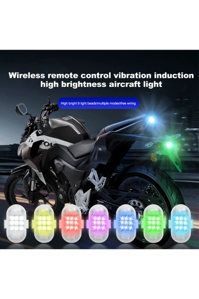 Bosile 9 Lu Led Motosiklet Bisiklet Scooter Anti-çarpışma Ledi MOTOLED - 4