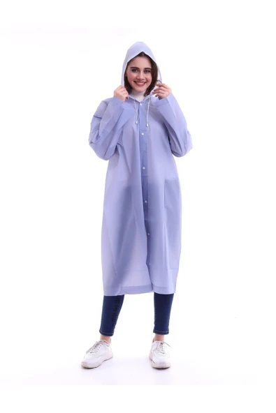 ÖNDER MODA Yağmurluk Rüzgarlık Bebe Mavi Unisex Su Geçirmez Eva Kumaş - 4