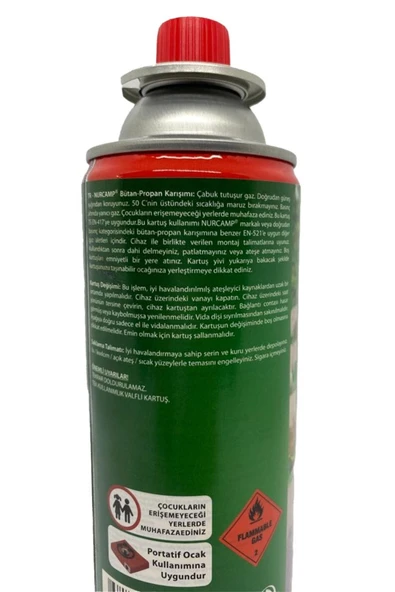 Nurcamp Bütan Propan Gaz Kartuşu 227gr - Resim 2