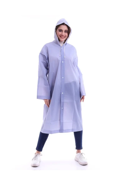 ÖNDER MODA Yağmurluk Rüzgarlık Bebe Mavi Unisex Su Geçirmez Eva Kumaş - 2