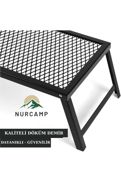 Nurcamp Ateş Üstü Katlanabilir Izgara Mangal Büyük Boy - 4