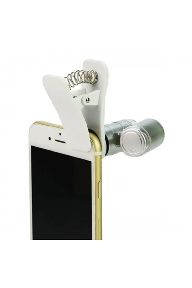 Bosile Evrensel Led Işıklı Mini Cep Mikroskobu, Tüm Kameralı Telefonlar Için - Resim 2